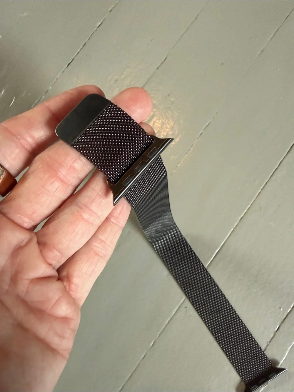 Apple Milanese Loop Stainless Steel Slate Watch Band